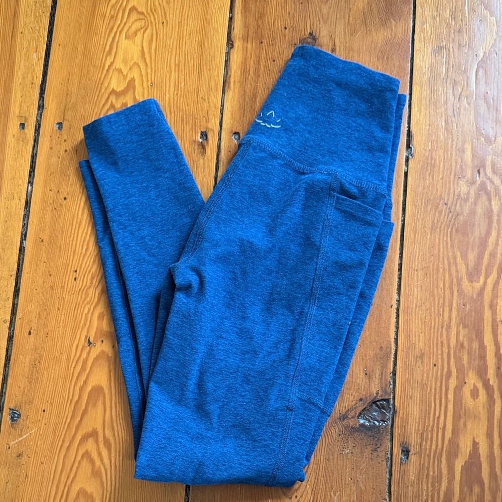 Beyond Yoga Bright Blue Spacedye Pocket Leggings size XS
